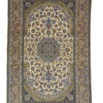 Taj Rugs One Of A Kind Hand Knotted Antique Fine Silk Base And Fine Kirk Wool Pile Iranian Persian Rug 5x8